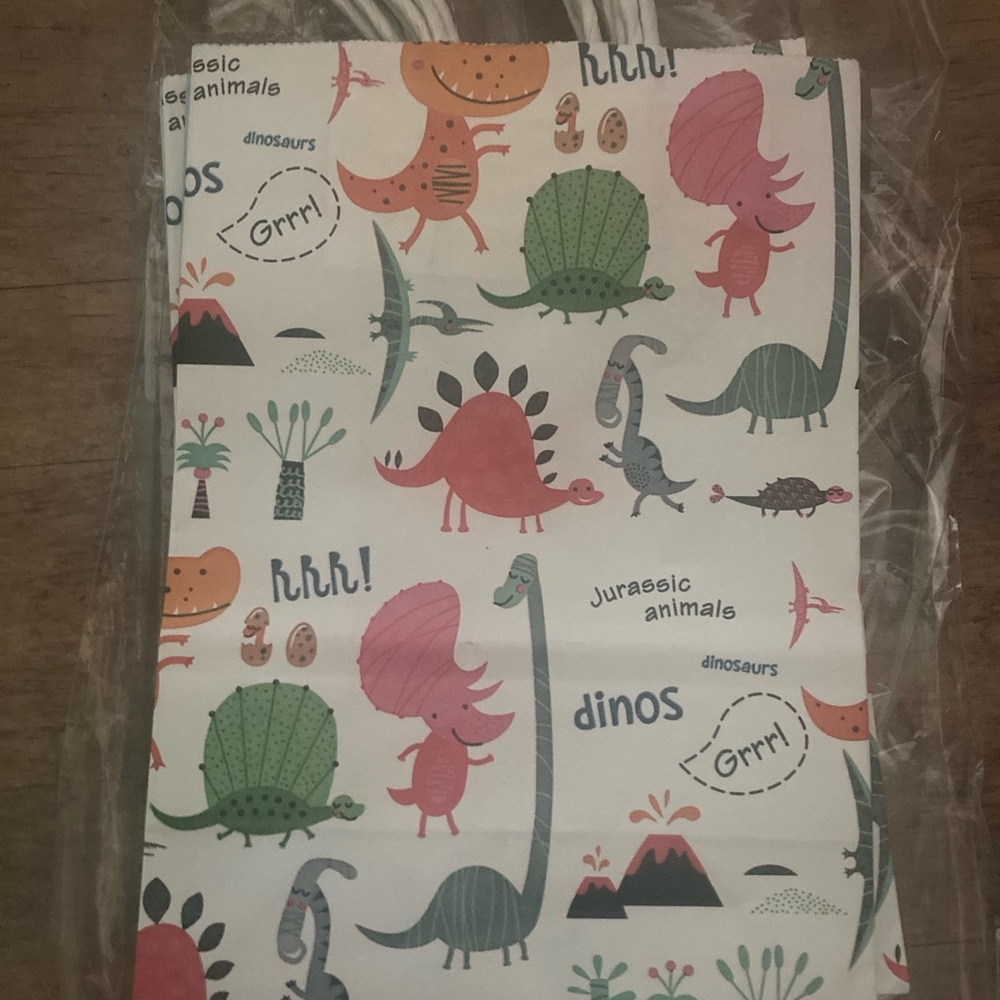 Kids Dino Print Bandana Bib - Pink & Green